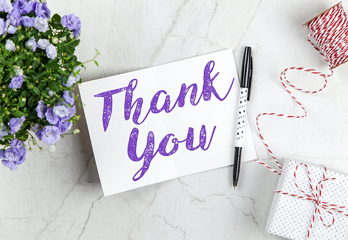 Thank You Note Recognition